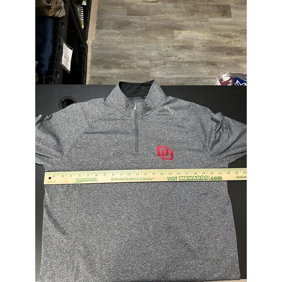 UNRL Elite Series Performance Pullover Grey Size Large 1/4 Zip Chest Logo - Picture 4 of 9